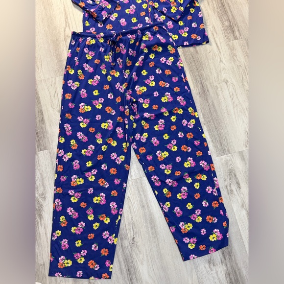 Ralph Lauren Navy Pajama Set with Floral Print - Picture 4 of 4